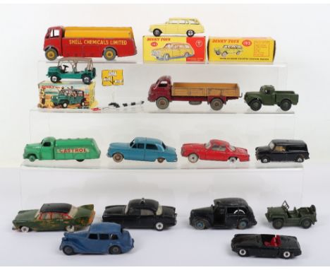 A Quantity of Playworn Dinky Toys, including: boxed 141 Vauxhall Victor Estate Car, lemon body, in very good original conditi