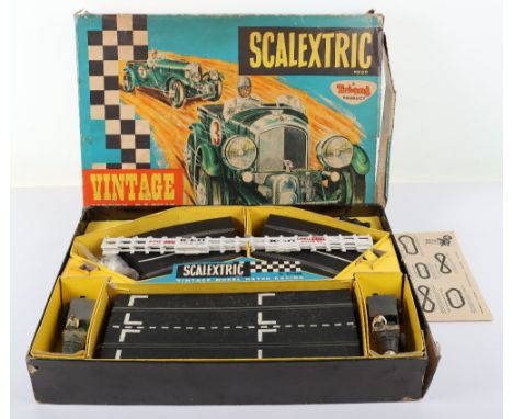Scalextric Vintage Bentley Motor Racing Set, V3, includes C.64 Bentley Slot Cars, one black and one British racing green, bot