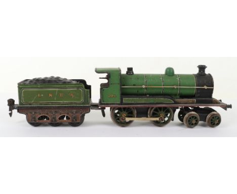 Marklin 0 Gauge LNER Clockwork Locomotive and Tender, 4-4-0  engine number 294, pre 1929, model in green lined livery, in fai