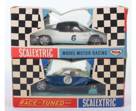 Two Boxed Scalextric Vintage slot cars, Race Tuned C2 Matra Jet, blue/white body, RN.8 with two instruction leaflets, C1 Alpi