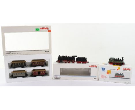Marklin digital HO gauge boxed locomotives and rolling stock, 3091 4-6-0 P 8 Baden locomotive and tender, 36871 0-6-0 tank en
