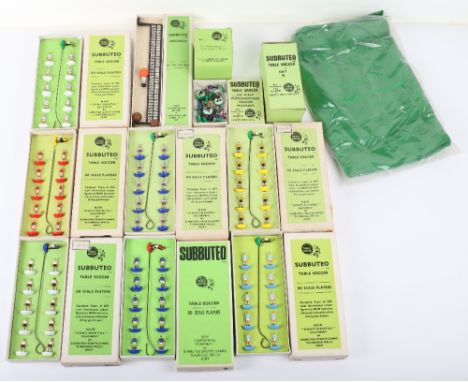 Quantity of Vintage Boxed Subbuteo Football Items, including: Spurs, Everton, Manchester City, Man Utd, Wolves, Millwall, QPR