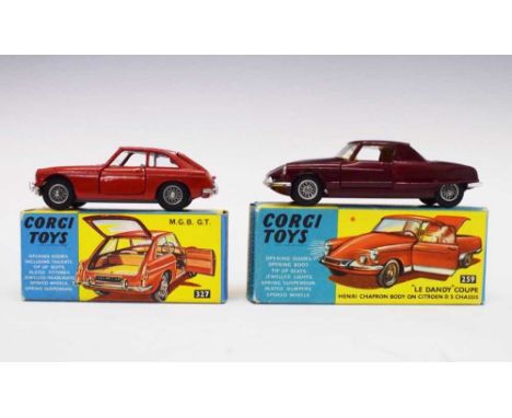 Corgi Toys - Two boxed diecast model vehicles comprising; 259 'Le Dandy' Coupe Henri Chapron Body on Citroen D.S. Chassis' an