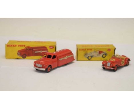 Dinky Toys - Two boxed diecast model vehicles comprising; 108 'M.G. Midget Sports' and 442 'Tanker "Esso"' (2)