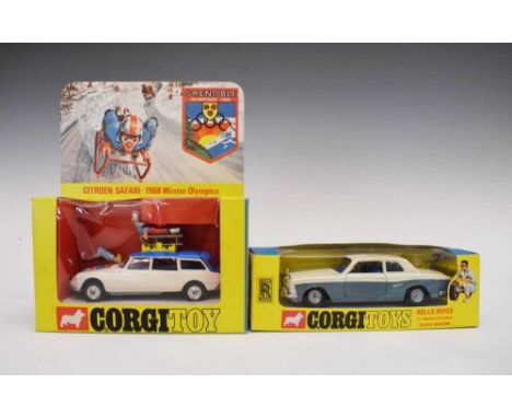 Corgi Toys - Two boxed diecast model vehicles comprising; 273 'Rolls Royce Silver Shadow' and 499 'Citroen Safari 1968 Winter