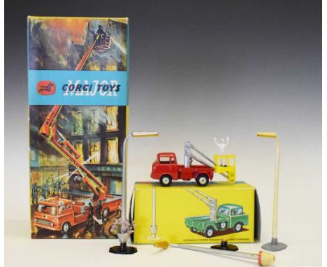 Corgi Major / Corgi Toys - Two boxed diecast model sets comprising; Gift Set No.14 'Hydraulic Tower Wagon with Lamp Standard'