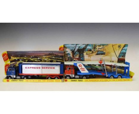 Corgi Major Toys - Two boxed diecast model vehicles comprising; 1137 'Ford Tilt Cab 'H' Series with Detachable Trailer' and 1