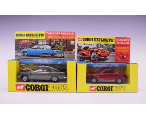 Corgi Toys/ Corgi Exclusive - Two boxed diecast model vehicles comprising; 275 'Rover 2000 TC' and 341 'Mini Marcos GT 850' (