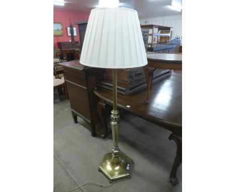 A brass standard lamp