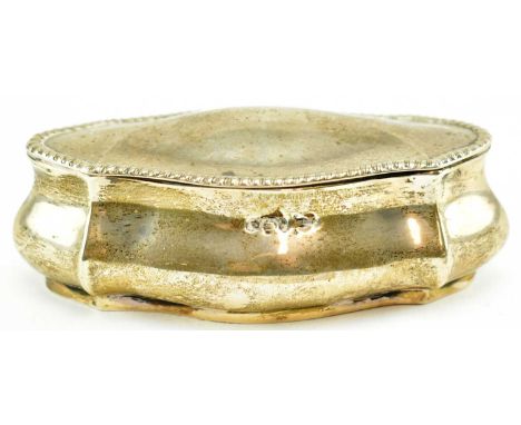 A Victorian hallmarked silver pill box. Hallmarked year 1903, Sheffield, sponsors mark for Walker &amp; Hall.Measures approx.