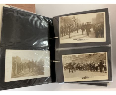 An extensive collection of Scouting related postcards including photographic cards of Robert Baden Powell. Approx 300. (5 alb