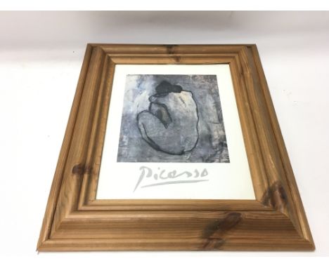 A framed Picasso signed print. No reserve.
