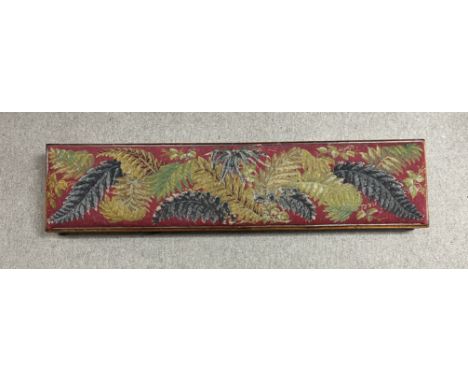 NO RESRVE - An elongated Victorian tapestry and beadwork foot stool /Prayer stool. 113 x 26cm