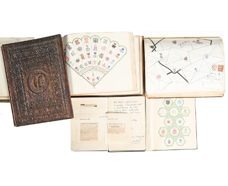 Miscellaneous. Three late Victorian/early Edwardian albums of crests and monograms, decorative and architectural lithograph-p