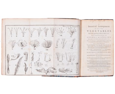 Botany. Withering (William),&nbsp;A Botanical Arrangement of all the Vegetables Naturally Growing in Great Britain [...], two