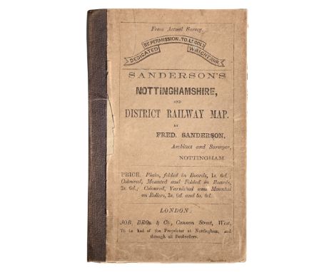 Frederic Sanderson (Architect and Surveyor, Nottingham), Sanderon’s Nottinghamshire, and District Railway Map/Poor Law Union 