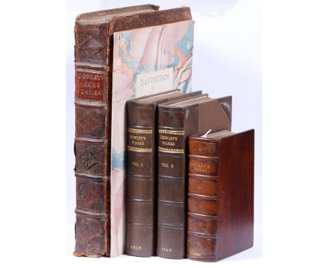 Cowley (Abraham):&nbsp;The Works of [...], Consisting of Those which were formerly Printed, and Those which he Designed for t