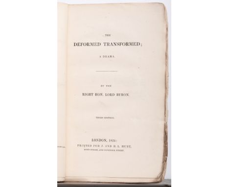 Byron.&nbsp;Byron (Lord), Werner, a Tragedy, first edition, second issue, London: John Murray, 1823, half-title, signature [A