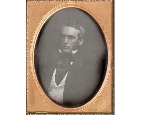 Photography. An American half-plate daguerreotype portrait of a gentleman, c. 1850-56, by Jeremiah Gurney, 169 Broadway, New 