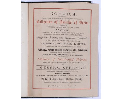 Allnutt (Henry),&nbsp;The Auctioneer's Manual [...] of Furniture, Cattle, &amp; c. Explaining Objectionable Plans, and Pointi