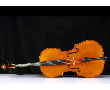 Cello / Franz Sandner, a quality Franz Sandner full size Cello (back 75.5cm length 122.2cm) stamped Franz Sandner, Nanheim An