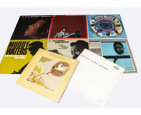 Muddy Waters LPs, eight original UK Release albums comprising Vintage Muddy Waters (With inserts VG/EX/EX), The Real Folk Blu