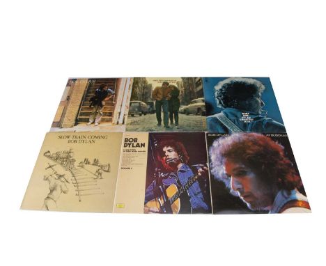 Bob Dylan LPs, twelve albums comprising The Freewheelin Bob Dylan, A Rare Batch of Little White Wonder Vols 1, 2 and 3, Stree