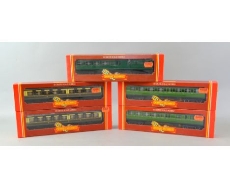 Hornby Railways OO Gauge scale-models, rolling-stock R.441, R.122, R.122, R.445, R.438, all boxed (5)