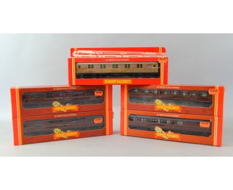 Hornby Railways OO Gauge scale-models, rolling-stock R.413, R.484, R.485, R.485, R.483, all boxed (5)