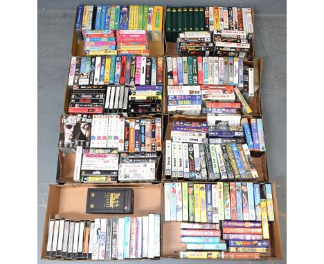 200+ VHS tapes including The Godfather Trilogy box set on 4 tapes, Malcolm X, Grease, Notting Hill, The Great Escape, Some Li