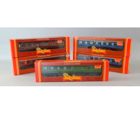 Hornby Railways OO Gauge scale-models, rolling-stock R.453, R.475, R.422, R.422, R.445, all boxed (5)