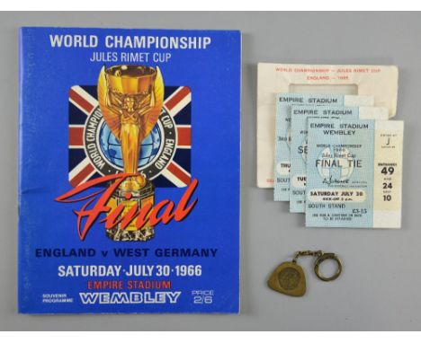 World Championship Jules Rimet Cup 1966 Football memorabilia - Final programme, match ticket for final, semi-final, 3rd & 4th