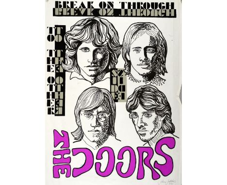 The Doors - 'Break on Through to the Other Side', 1970, original music poster artwork by John Judkins. Signed and dated 1970,