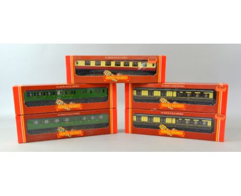 Hornby Railways OO Gauge scale-models, rolling-stock R.442, R.486, R.487, R.123, R.123, all boxed (5)