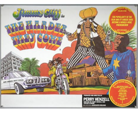 The Harder They Come (R-1977) British Quad film poster, starring Jimmy Cliff, Lagoon Associates, rolled, 30 x 40 inches.     