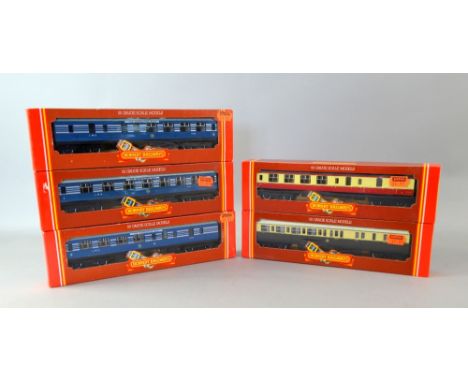 Hornby Railways OO Gauge scale-models, rolling-stock R.422, R.423, R.423, R.457, R.443, all boxed (5)