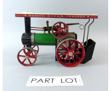Mamod Steam Tractor and a collection of lead figures of Guards.