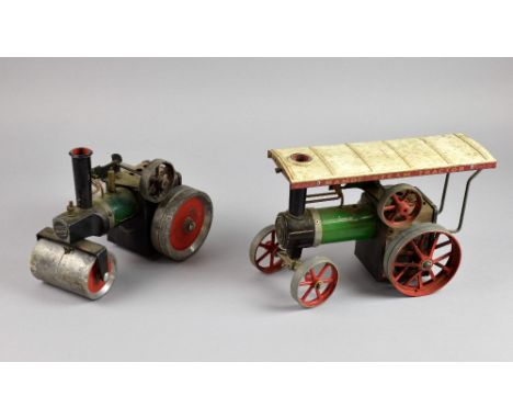 Flatbed Wilesco Steam Engine, Mamod steam roller and Steam Tractor