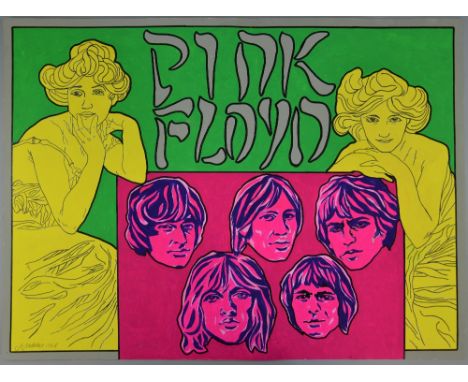 Pink Floyd - Original painted artwork by John Judkins, signed & dated 1968, flat, 22 x 30 inches Provenance: I Was Lord Kitch