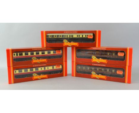 Hornby Railways OO Gauge scale-models, rolling-stock R.443, R.457, R.421, R.453, R.452, all boxed (5)