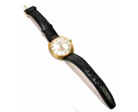 BENTIMA; a gentleman's Star automatic wristwatch, the silvered dial set with batons and subsidiary date aperture, width 35mm.