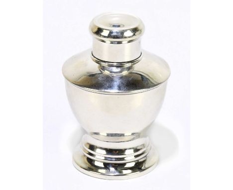 SW SMITH &amp; CO; an Edward VII hallmarked silver circular tea caddy, London 1901, approx weight 2.82ozt/87.7g.