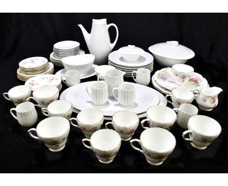 DUCHESS BONE CHINA; a part tea service in the 'June Bouquet' pattern.