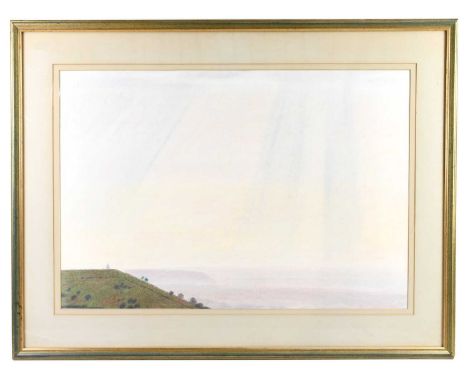 † DEREK WILKINSON (1929-2001); pastel, landscape, signed, 45 x 66cm, framed and glazed.