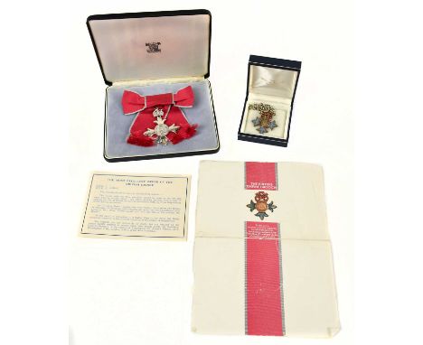 MBE; a British Empire MBE and hallmarked silver and enamel British Empire brooch awarded to Miss Olive Heyward, complete with