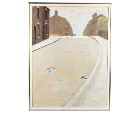 † DEREK WILKINSON (1929-2001); pastel, 'Hempshaw Lane, Stockport', signed and dated 1972, 61 x 45cm, framed and glazed.