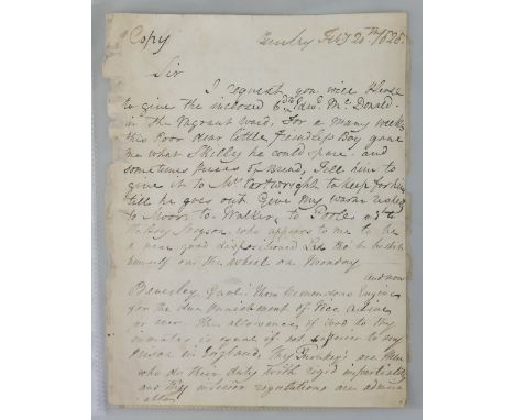 Beverley Interest - A manuscript two-sided letter to the governor of Beverley jail to former prisoner Jonathan Bridge alias "