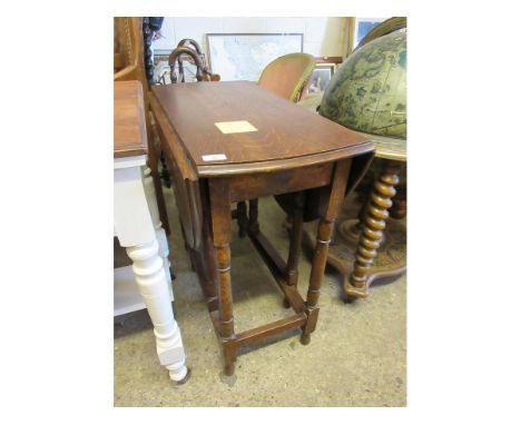 OAK FRAMED DROP LEAF GATE LEG TABLE 