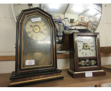 TWO AMERICAN MANTEL CLOCKS 