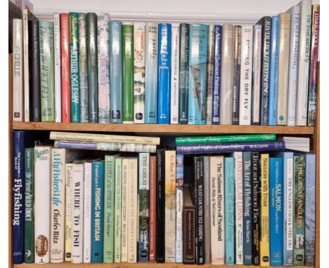FISHING:&nbsp;a quantity of late 20thc publications related, including trout and fly fishing, majority in dustjacket, general